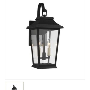 Elegant Black Outdoor Wall Lantern